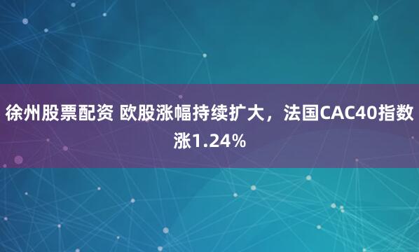 徐州股票配资 欧股涨幅持续扩大，法国CAC40指数涨1.24%